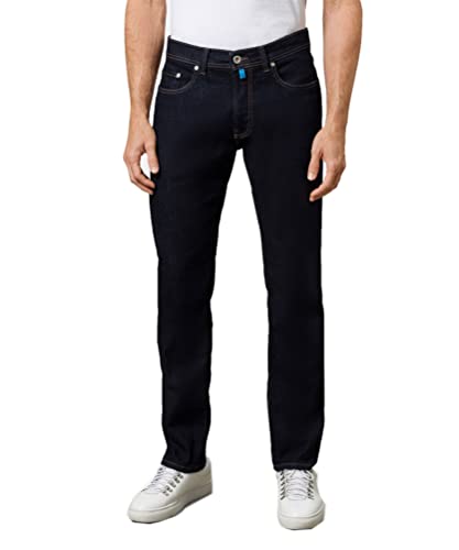 Pierre Cardin Herren 5-Pocket Lyon Tapered Jeans, Blue/Black Stonewash, 31W / 32L von Pierre Cardin