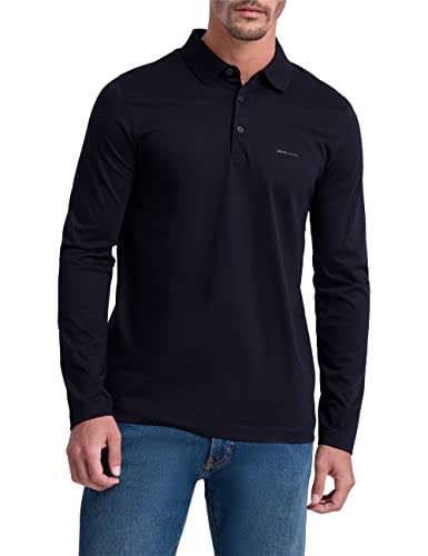 Pierre Cardin Herren Langarm Poloshirt Polo Longsleeve, Marine, S von Pierre Cardin