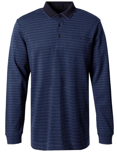 Pierre Cardin Herren Polo-Shirt Langarm Polo Longsleeve | Männer Polo-Hemd | 3 Knopf | Modern Fit | Marine 6000 | 3XL von Pierre Cardin