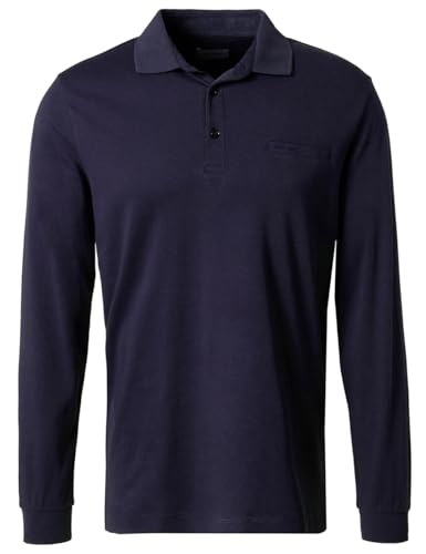 Pierre Cardin Herren Polo-Shirt Langarm Polo Longsleeve | Männer Polo-Hemd | 3 Knopf | Modern Fit | Marine 6000 | S von Pierre Cardin