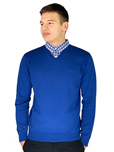 Pierre Cardin Herren Strickpullover, V-Ausschnitt mit Hemdkragen-Einsatz Gr. XXXXL , dunkelblau von Pierre Cardin