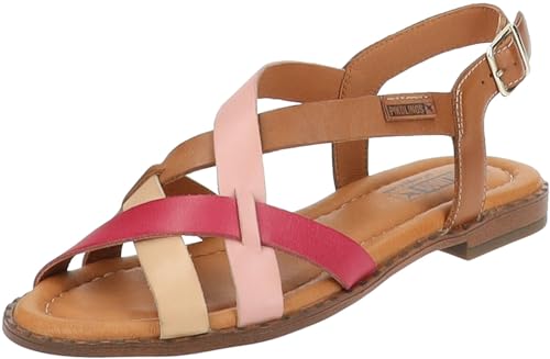 Pikolinos Flache Sandalen in Leder ALGAR für Frauen Farbe Beige von Pikolinos