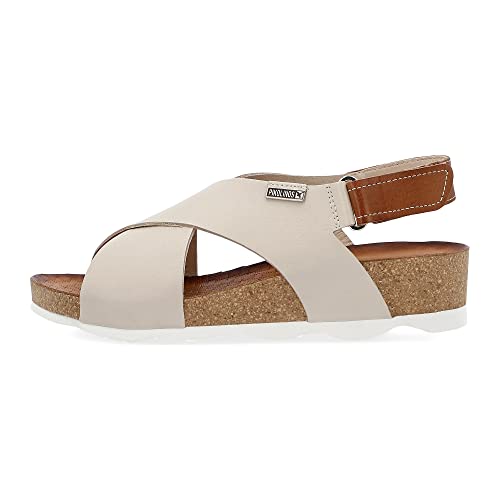 Pikolinos Keilsandalen in Leder MAHON für Frauen Farbe Beige von Pikolinos