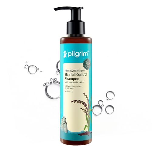 Pilgrim Redensyl & Anagain Haarfall-Kontroll-Shampoo mit koreanischem schwarzem Reis, 200 ml, Anti-Haarausfall-Shampoo für Männer und Frauen, reduziert Haarausfall, fördert die Haardicke für alle Pilgrim Redensyl & Anagain Haarfall-Kontroll-Shampoo mit koreanischem schwarzem Reis, 200 ml, Anti-Haarausfall-Shampoo für Männer und Frauen, reduziert Haarausfall, fördert die Haardicke für alle von Pilgrim