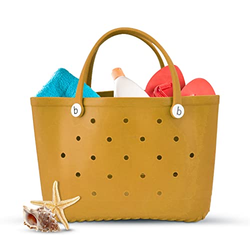 Strandtasche, wasserdichte Strandtasche und große wasserdichte Strandtasche mit Reißverschlusstasche, Gummi-Tragetasche für Damen, Outdoor-Sport-Handtasche von Pilipane