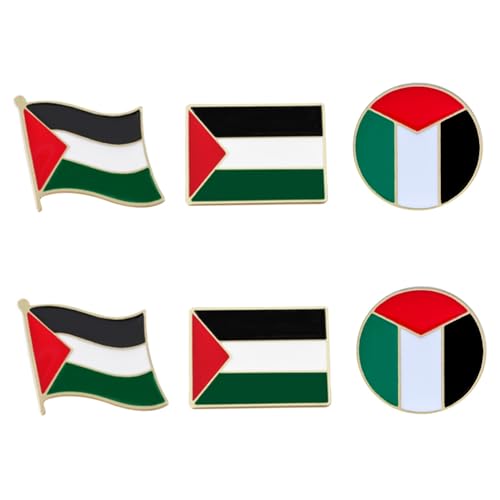 Kostenlose Palästina -Pin, 6pcs Palästina Pin -Legierung Palästinensische Flagge, 3 Stile kostenloses Abzeichen für Männer Männer, Email Revers Badge Armband für patriotische Aktivitäten Kostenlose Palästina -Pin, 6pcs Palästina Pin -Legierung Palästinensische Flagge, 3 Stile kostenloses Abzeichen für Männer Männer, Email Revers Badge Armband für patriotische Aktivitäten von Pineeseatile