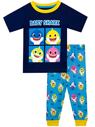 Pinkfong Jungen Schlafanzug Slim Fit Baby Shark Blau 86 von Pinkfong