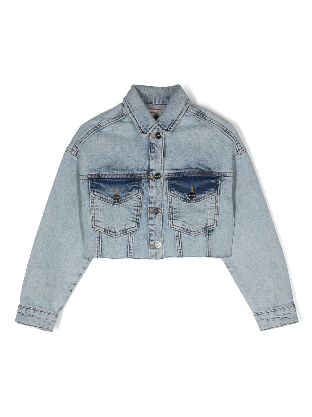 Pinko Kids Gekürzte Jeansjacke - Blau von Pinko Kids