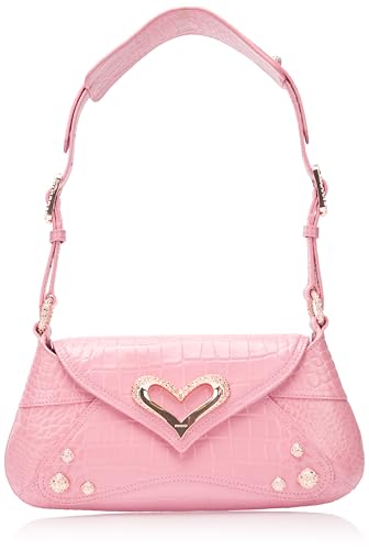 Pinko Damen 520 Shoulder Classic Leder St. Kokosnuss glänzend Tasche, P31b_rosa Marine-Block Color von Pinko