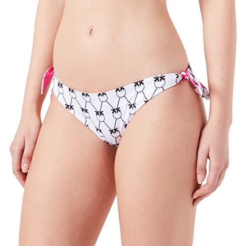 Pinko Damen Betsabea Tecno Jer Bikini-Unterteile, Zw9_Weiß/Schwarz/Fuchsia, M von Pinko