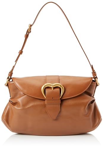 Pinko Damen Jolene Shoulder Classic Crystal Kalb Tasche, L17 M_Braun Leone-Chocolate Gold von Pinko