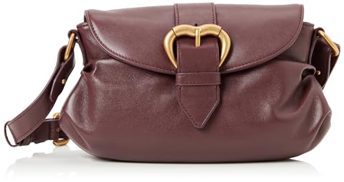 Pinko Damen Jolene Shoulder Mini Kalbsleder Crystal Tasche, M03m_Bordeaux Schokolade-Schokolade von Pinko