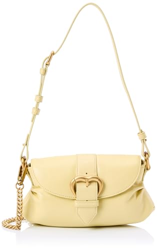 Pinko Damen Jolene Shoulder Mini Kalbsleder Crystal Tasche, S14m_Heu-Schokolade Gold von Pinko