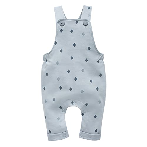 Pinokio Baby Dungarees Charlie, 100% cotton Blue in diamonds, Unisex Gr. 62-86 (62) von Pinokio