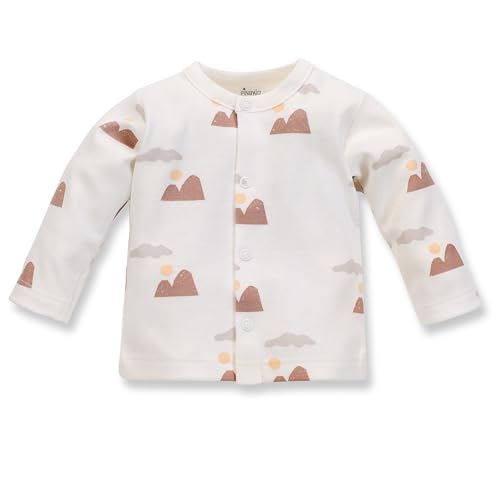 Pinokio Baby Jacket Long Sleeve Dreamer, 100% Cotton écru in Mountain Theme, Boys Gr. 56-68 (68) von Pinokio