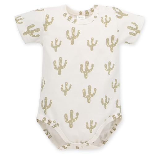 Pinokio Baby - Jungen Bodysuit Short Sleeve Pinokio Underwear, Ecru Cactuss, 68 EU von Pinokio