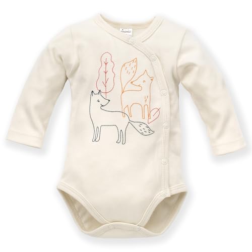 Pinokio Baby - Jungen Bodysuits Long Sleeve Buttoned Underwear, Ecru Fox, 68 EU von Pinokio