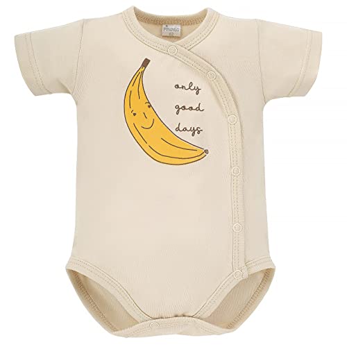 Pinokio Baby - Jungen Bodysuits Short Sleeve Buttoned Underwear, Ecru Banana, 56 EU von Pinokio