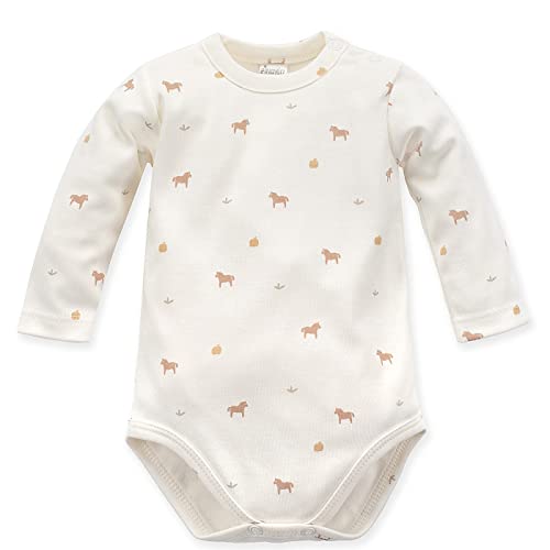 Pinokio Baby - Jungen Pinokio Bodysuit met Lange mouwen Underwear, Ecru Horses, 74 EU von Pinokio