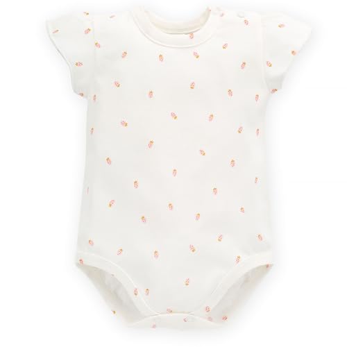 Pinokio Baby - Mädchen Bodysuit Short Sleeve Girls Pinokio Underwear, Ecru Strawbery, 74 EU von Pinokio