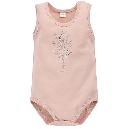 Pinokio Baby - Mädchen Bodysuit Sleeveless Regular Pinokio Underwear, Pink Flower, 74 EU von Pinokio