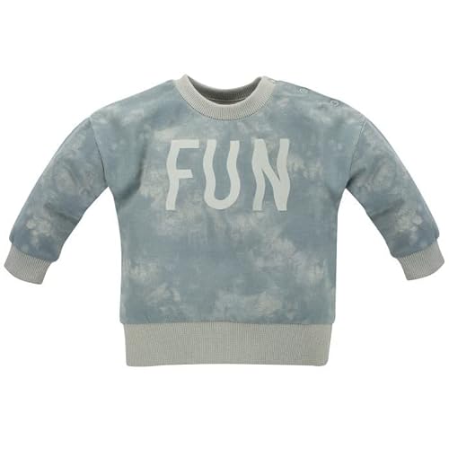 Pinokio Baby Sweatshirt Fun Time, 100% Cotton Blue, Boys Gr. 68-122 (86) von Pinokio