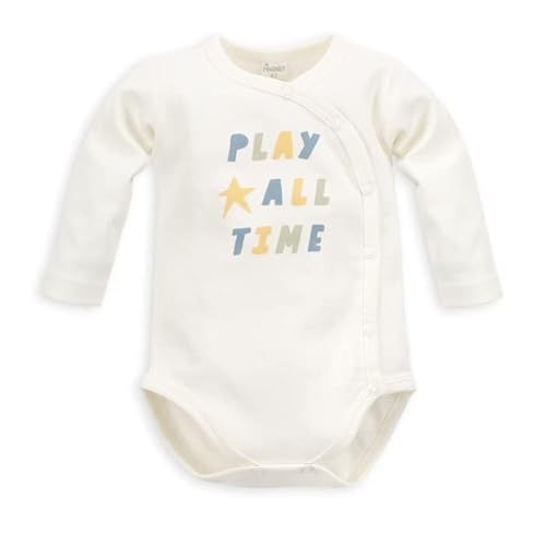 Pinokio Bodysuit Fun TIME, 100% Cotton, Ecru Play All time, Boys 56-74 (74) von Pinokio