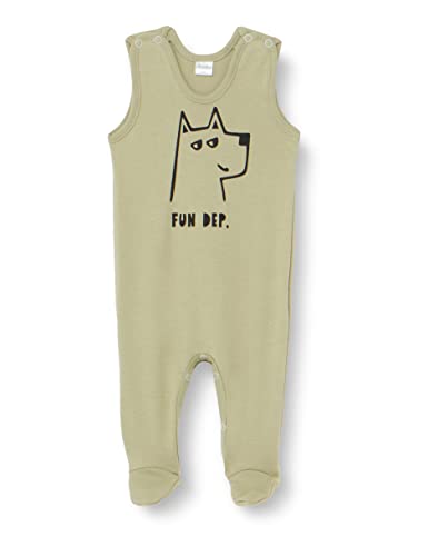 Pinokio SLEEPSUIT OLIVIER, 100% COTTON, olive green with a dog, boys 56-68 (62) von Pinokio