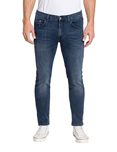 Pioneer Herren Hose 5 Pocket Stretch Denim Jeans, Blue/Black Used Buffies, 32W / 30L von Pioneer