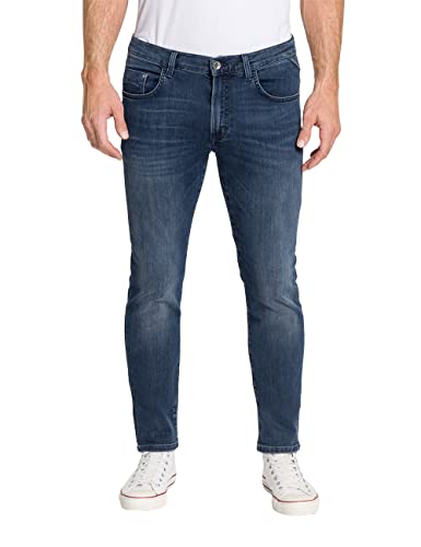 Pioneer Herren Hose 5 Pocket Stretch Denim Jeans, Blue/Black Used Buffies, 36W / 30L von Pioneer