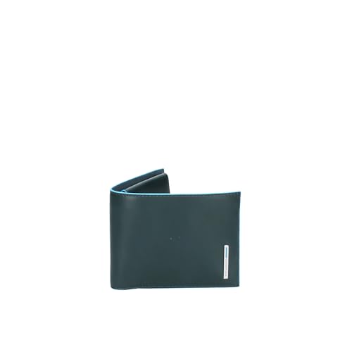 Piquadro Blue Square Wallet with Coin Case Green/Blue von Piquadro