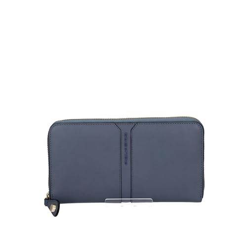 Piquadro Ray Zip Around Women's Wallet RFID Blue von Piquadro