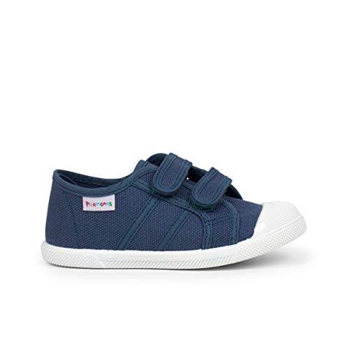 Pisamonas Zapatillas niños lona Cinta adhesiva Talla 25 en Color Azul Jeans von Pisamonas