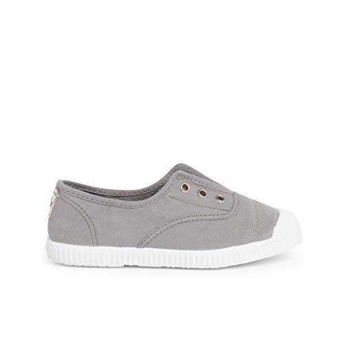 Pisamonas Zapatillas lona Punta goma sin Cordones Talla 39 en Color gris von Pisamonas