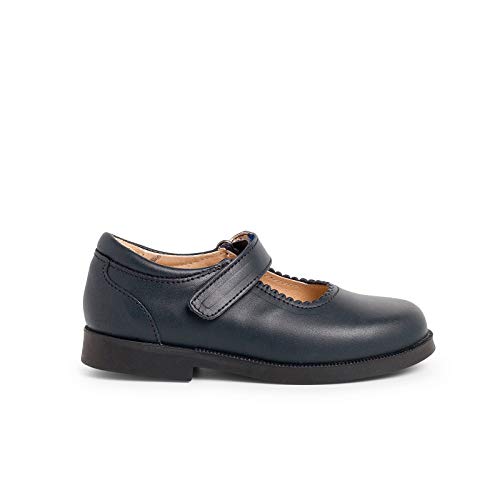 zapato colegial merceditas niña cinta adhesiva PISAMONAS talla 33 en color azul marino von Pisamonas