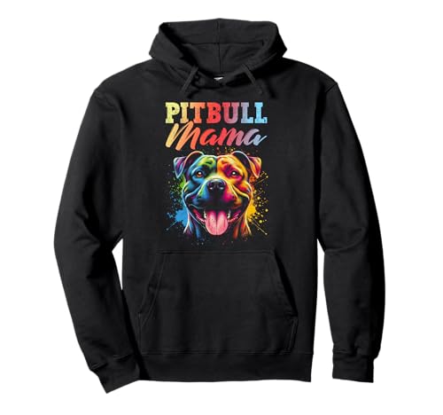 Pitbull Mama Bunte Pittie Mom Hundeliebhaber Muttertag Pullover Hoodie Pitbull Mama Bunte Pittie Mom Hundeliebhaber Muttertag Pullover Hoodie von Pitbull Mama Gifts Women Moms Girls Pittie Mom