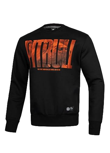 Pit Bull West Coast Sweatshirt Orange Dog M von Pitbull