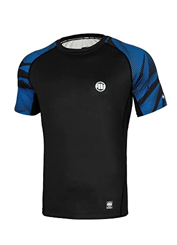 Pitbull Herren T-Shirt Sport Gym Laufshirt Pit Bull West Coast Rashguard Performance Pro Plus Belt New Logo L von Pitbull