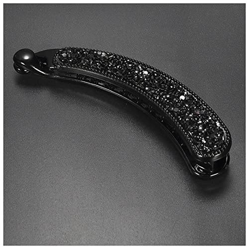 Haarnadel 1 Stück Kristall Haar Clip Zubehör Strass Haarspange Haar Clip Haar Geschenk Bananen Damen Haarschmuck Haarspange Haarnadel Holz (Size : Black) von PiurUf