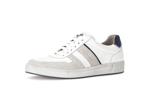 Pius Gabor Herren Sneaker Low,Halbschuhe,recyceltes Futter,zertifiziertes Leder,Wechselfußbett,White/Off-White/Fjord,48.5 EU / 13 UK von Pius Gabor