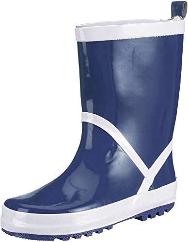 Playshoes Kinder Gummistiefel aus Naturkautschuk, trendige Unisex Regenstiefel mit Reflektoren, Blau (marine 11), 20/21, 184310 von Playshoes