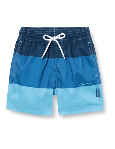 Playshoes Jungen Badeshorts Beach-Short Badehose Schwimmhose Badebekleidung, Color Block Marine, 110/116 von Playshoes