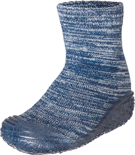 Playshoes Unisex-Kinder Socke gestrickt Hohe Hausschuhe, Blau (Marine 11), 18/19 EU, 202101 von Playshoes