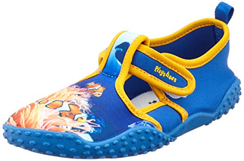 Playshoes UV-Schutz Badeschuhe Unterwasserwelt, Unisex-Kinder Aqua Schuhe, Blau (Blau 7), 20/21 EU (4 Child UK) von Playshoes