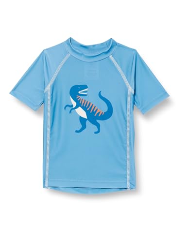 Playshoes Unisex Kinder UV-Schutz Bade Shirt Schwimmshirt Badebekleidung, Dino blau, 86/92 von Playshoes