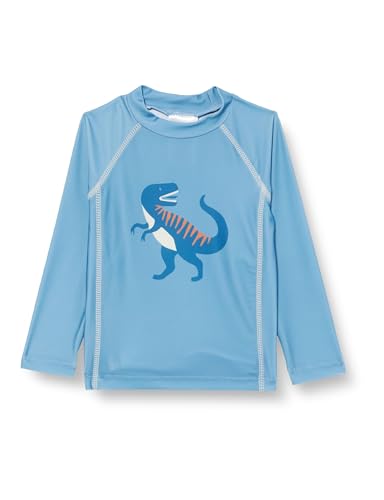 Playshoes Unisex Kinder UV-Schutz Bade Shirt Schwimmshirt Badebekleidung, Dino blau Langarm, 134/140 von Playshoes