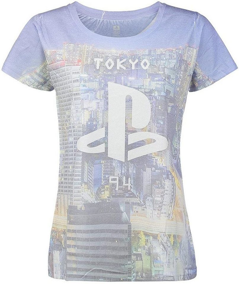 Playstation Print-Shirt PLAYSTATION All Over Damen T-Shirt Tokyo 94 Erwachsene + Jugendliche Gr.XL von Playstation