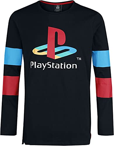 Playstation Retro Männer Langarmshirt schwarz L 100% Baumwolle Fan-Merch, Gaming, Retrogaming von Playstation