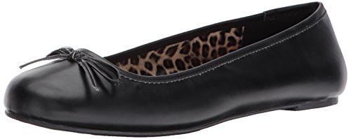 Pleaser Pink Label Damen ANNA-01 Geschlossene Ballerinas, Schwarz (Blk Faux Leather), 45.5 EU von Pleaser