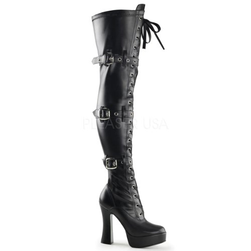 Plateau Overkneestiefel schwarz (42) von Pleaser